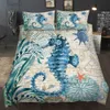 Ocean Series Sea Turtle Seahorse Dolphins 3D Bedding Set Trevlig sängkläder Octopus sängkläder sängkläder US AU UK11 Storlek 201119