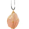 Irregular Natural Crystal Stone Gold Silver Plated Pendant Necklaces With Chain For Women Girl Decor Jewelry
