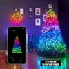 Decorazioni per l'albero di Natale Bluetooth Led String Lights Buon Natale per la casa USB Smart Lamp Navidad Noel Regali Decorazione di Capodanno 201203