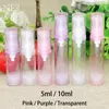 Violet/Rose/Transparent 5 ml 10 ml En Plastique Cosmétique Airless Pompe Bouteille Blanc Crème Pour Les Yeux Essence Lotion Presse Bouteilles Livraison Gratuite