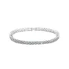 Couleur en argent doré 3 mm Cubic Zirconia 18cm Bracelet en bracelet de tennis pour femmes Bijoux de luxe de luxe de luxe S47766391697