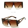 Übergroße rahmenlose Sonnenbrille Romen Retro Vintage quadratischer Rahmen Einteilige fimlose Herren-Sonnenbrille Shades Gafas De Sol