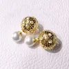 2019 New Style European and American Style Knotted Hollowout Pearl Fashion Feamle Stud StudEarrings Jewelry for Womans20552468379