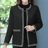 Autumn Winter Long Sleeped Outerwear Women Simple Lace-Up Solid Long Cardigan Coats Elegant Lapel Wool Blends Jacket Tops