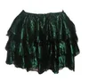 Vocole 4 Colors Burlesque Sexy Mini Tutu Skirt Lace Mesh Satin Corset Dancer Skirts Costume Petticoat Elastic Waist1