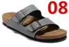 Arizona Nuova Summer Beach Sandals Slifori in sughero Slifori casual doppia fibbia sandalias donne uomini infrasmetti a foglietti piastrine pantofole di design di lusso di lusso size 34-47