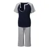 Maternidade sleepwear pijamas roupas verão 2020 mulheres maternidade manga curta entrega rápida de produtos quentes maternidade close lj201120