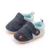 Yenidoğan Karikatürler Bebek Çorap Ayakkabı Erkek Kız Yıldız Toddler İlk Yürüteçler Kauçuk Sole Patik Pamuk Konfor Yumuşak Kaymaz Sıcak Bebek Ayakkabıları
