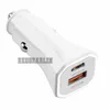 Snabb snabbavgift 20W QC3.0 Typ C USB C PD -billaddare för iPhone 14 15 Samsung S20 S21 Xiaomi HTC B1