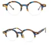 Mens optiska glasögon märke kvinnor halv ram designer glasögon ramar runt glasögon unisex myopi glasögon glasögon med låda