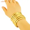 Love 6PCS / Лот 8 мм Дубай Браслеты Новый Открытый размер Лазерные золотые Браслеты для женщин Эфиопские браслеты Girls1