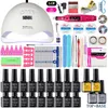 Kit per nail art Set asciugatrice per lampada a LED UV con kit per smalto gel da 12 pezzi Soak Off Strumenti per manicure Trapano elettrico