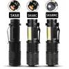 Lampe torche ultraviolette Mini lampe-stylo utilisation/batterie 14500 étanche 3 modes Zoomable lanterne de mise au point réglable