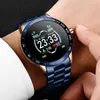 Band Steel Relógio Inteligente Homens Coração Frequência Monitor de Pressão Sanguínea Esporte Smart Pulseira Multifuncional Moda Fitness Rastreador À Prova D 'Água Smartwatch