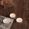 Velas de luz de chá, viagem branca sementes, peça central, vela decorativa do casamento, tempo de queimadura de 4 horas, cera pressionada, 50 massa lj201018