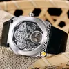 Nieuwe Octo Finissimo Tourbillon 102719 Skeleton Dial Automatisch Herenhorloge Stalen Kast Zwart Rubberen Band Sport Heren Horloges BVHL Hel2532