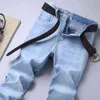 2021 frühjahr und Sommer Neue männer Dünne Hellblaue Jeans Mode Lässig Stretch Slim-fit Baumwolle Denim Hosen männlichen Marke Hosen G0104