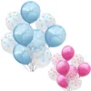 10 pz Palloncino in lattice Coriandoli Baloons Palloncini nuziali Palline d'aria Globos Baby Shower Boy Girl Happy Birthday Party Decorazioni Bambini Y4131251