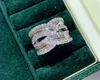 Sparkling Luxury Jewelry 925 Sterling Silver Princess Cut White Topaz CZ Diamond Gemstones Women Wedding Engagement Band Ring For 7359169
