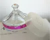 1PCS Transparent Acrylic Pink Refillable Castle Style Powder Puff Box Make up Loose Container Jar Jewel Case