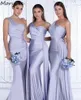 Bridesmaid Dresses Sweetheart One Shoulder Spandex Satin Mermaid Bridesmaid Dresses With Zipper Wedding Party Bridemaid Gowns316j