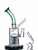 Kolorowe ramię perc bong recycler dab rig szklany bong woda z 14 mm stawem banger gruba podstawa palenie hakah