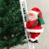 Christmas Electric Santa Claus Climbing Ladder Doll Music Creative Xmas Decor Kid Toy Year Gift Xmas Tree Hanging Ornament 201203