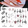 Наклейки для ногтей в виде дракона и змеи, красный, черный, готический дизайн, водный слайдер, китайский маникюр, дизайн ногтей, декор CHSTZ111411378390125