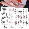 Dragon Snake Nail Stickers Red Black Gothic Design Water Slider Chinese Manicure Nails Art Decor CHSTZ111411378390125