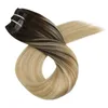 Clip in Extensions da 1024 pollici Macchina Remy Human Hair Brasilian Brasiliana Distrema piena Set di testa 7pcs 120G5918300