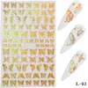 1 ST Holografische Vlinder 3D Nail Stickers Zelfklevende Transfer Decals Kleurrijke folies Wraps