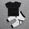 Marca de moda verão meninas meninos roupas de menino conjuntos de t-shirt de mangas curtas Camiseta de algodão bebê meninos roupas meninas roupas infantis lj201223