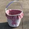 Easter Bunny Tail Baskets DIY Rabbit Burlap Bags 4 Colors Rabbits Basket Easter Storage Eggs bucket festival children gifts bag