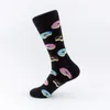 Chaussettes pour hommes PEONFLY Funny Food Men Sand Hamburger Donut Motif Sokken Court Coton Peigné 2021 Happy Female