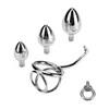 NXY Chastity Device Metal Detchable + Penis Ringar Man Bur Sexleksaker För Män Kuk Ring Dick Stretcher Lock Sperma Anal Butt Plug1221