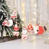 Décorations de Noël arbre créatif père Noël bonhomme de neige ange peint pendentif en bois 21