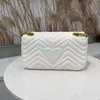 Nuevo bolso de lujo de diseñador para mujer Macron Serie de colores Cadena Marmont Bolsos de hombro Bolso bandolera Bolso de mensajero de cuero genuino Monedero