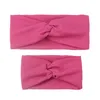 2PCSSET MOMMOMATH娘Bady Girl Bow HeadBand Solid Color Head Hair Band Accessories ParentChild Family Headwear9410976