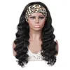 Ishow 26 28 30inch Human Hair Wigs With Headbands Easy to Install Body Yaki Straight Water Headband Wig Loose Deep Curly None Lace Wigs for Women All Ages Natural Color