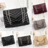 designer handbags square fat LOULOU chain bag real leather women's large-capacity shoulder bags high quality quilted Premium touch bag