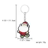 Julnyckelring plast Julgran Santa Snowman Key Ring Holder väska hänger modetillbehör