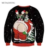 Christmas Men's sweater Oversize Funny Ugly Christmas Cute Dogs 3D Printed Sweater Unisex Tops Jumper Xmas Pullover Sweatshirt 201126