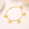 Ragazze Bangle Women Fine 18 k Fine oro giallo GF Love Cross flos Bracciali Gioielli Catena a mano per bambini ciondoli vari