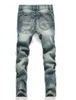 AIRGRACIAS Jeans Hommes Classique Hommes Jeans Bleu Couleur Coton Ripped Hole Jeans Pour Hommes Marque Designer Biker Jean Long Pantalon 201128