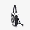 Schwarz-weiße Zebra-Mode-Damen-Umhängetasche, PU-Handtasche mit großer Kapazität, Kette, Dekorationstasche