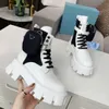 Ladies classic cowhide short boots casual all-match high heel boots metal fashion pearl Martin boots size 35-41