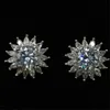 2022 Choucong Brand Stud Earrings Sparkling Luxury Jewelry Real 925 Sterling Silver Marquise Cut White 5A Cubic Zircon Eternity Party Sun Flower Women Earring Gift