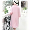 Nerazzurri Lungo soffice caldo cappotto in pelliccia sintetica da donna colletto alla coreana una linea Inverno verde nero rosa moda taglie forti 5XL 6XL 7XL 201210