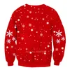 Novidade Christmas Family Pijamas Sweater Engraçado para Homens Mulheres Casal Correspondência Roupa Impresso Snowman Camisola Pullover Jumper LJ201111