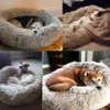 Plüsch Katze Bett Haus Weiche Runde Katze Bett Winter Haustier Hund Kissen Matten Für Kleine Hunde Katzen Nest Warme Welpen zwinger Haustier liefert LJ201203